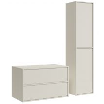 Meuble De Salle De Bain Mali 80 Cm - Cashmere - Meuble De Salle De Bain Avec Colonne - Bricoman