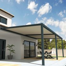 Pergola Anthracite En Aluminium 21 M² - Bricoman