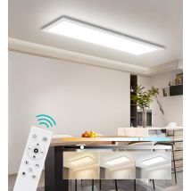 Lovhaus Plafonnier Led Avec Télécommande, Dimmable 3000k-6500k, Panneau Led Ultra-plat 2400lm Avec Veilleuse Pour Chambre, Bureau, 580*200mm - 
