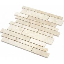 Mosaïque Travertin - Beige Vieilli - Barrettes - Bricoman