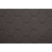 Bardeaux Bitumineux Hexagonal Rock H-black, Couleur Noir - Bitume Toiture - Bricoman