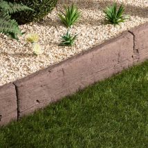 Bordure De Jardin Béton Effet Bois Marron 67x22x4,5 Cm (à L'Unité) - Ro'ma Nature - Bricoman