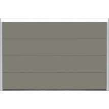 Porte De Garage Sectionnelle Gris Quartz 7039 Motorisée L.300 X H.200 Cm X Ep.40 Mm Polygrain - Bricoman