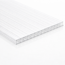 Plaque Polycarbonate Alvéolaire Transparent 4mm - Largeur - 105 Cm, Longueur - 2 M - Bricoman