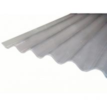 Plaque Polycarbonate Ondulé Alvéolaire 6mm Go (177/51mm) - Clair - Larg. 92cm X Long. 2.5m - Bricoman