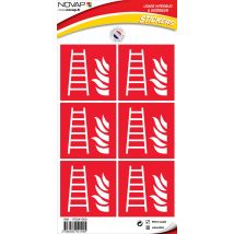 Planche 6 Pictogrammes 80x80mm - Echelle Incendie - 4241005 - Bricoman