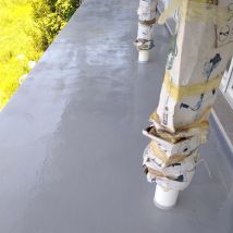 Peinture Sol Thermique Marchable Eco -15l - Gris- Isole De La Chaleur. Isolation Des Terrasses Et Toitures Piétonnes - Bricoman