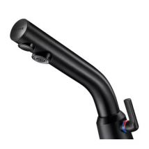 Robinet Automatique Black Binoptic Mix Delabie - M3/8" - A Piles - Noir Mat - Bricoman