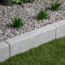 Bordure De Jardin Droite En Pierre Naturelle Atlas Gris H.15 X L.50 Cm (lot De 30) - Ro'ma Nature - Bricoman