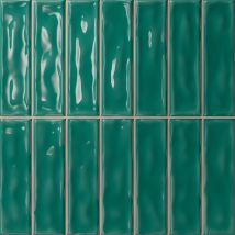 Carrelage Mural Prédécoupé À Effet Mosaïque Vert 2,6x10cm. Stick Emerald 20x20cm. Cuisine Et Salle De Bain - Bricoman