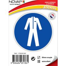 Panneau Vetements De Protection Obligatoires - Vinyle Adhésif Ø80mm - 4031361 - Bricoman