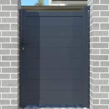 Portillon 1m Eiger H.140cm Aluminium Gris - Bricoman