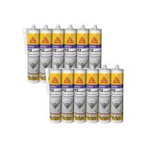 Lot De 12 Colles Mastic Sika Sikaflex-112 Crystal Clear - Transparent - 290ml - Bricoman