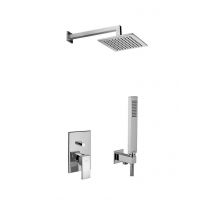 Kit Complet Pour Douche, Modèle Carré Paffoni Level Kitles015cr - Chromé - Avec Set De Douche - Bricoman