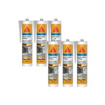 Lot De 6 Mastics Silicone Sika Sikaseal-180 Salle De Bain & Carrelage - Transparent - 300ml - Bricoman