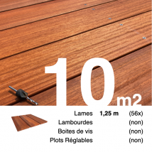 Planches De Terrasse Bois Exotique Padouk Pour 10 M² • Longueur 1,25 M - Bricoman