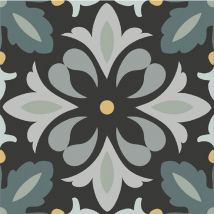 Carrelage Daisy Night 15x15cm Imitation Ciment - Bricoman