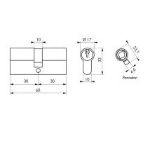 Cylindre Double Économique - Décor : Nickelé - Dimensions : 30 X 40 Mm - Version : Varié - Thirard - Bricoman