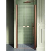 Porte De Douche Battante 120 Cm Cuivre Brossé Monako Copper Brushed - Bricoman