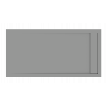 Receveur De Douche En Résine Lm Elegant - 120x100 - Ral 7037 - Couleur Gris – Extra-plat – Valve Et Cache Inclus – Classe C3 - Bricoman