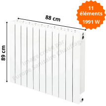 Radiateur Aluminium Vertical H.89 X 88 Cm Vip 800 Deville 1991 W - Tecnomat
