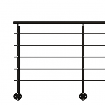Kit Garde-corps Aluminium Noir 2m Pose Latérale, Initio Kordo - Bricoman