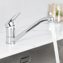 Mitigeur D'Evier, Robinet De Cuisine Orientable À 360°, Les Conduites D'Eau Chaude Et Froide Et Les Accessoires Sont Complets,en Laiton,chromé - 