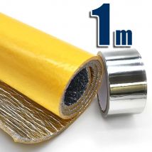 Isolant Thermique Réfléchissant Autocollant 100% Aluminium (1m X 1,2m) + Ruban Aluminium. Pour Maisons, Caravanes, Fourgons, Radiateurs - Bricoman