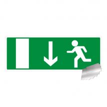 Panneau Sortie De Secours En Bas - Alu 330x120mm - 4010625 - Bricoman