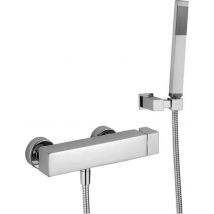 Mitigeur De Douche Externe Mécanique Paffoni Level Lec168dcr - Chromé - Avec Set De Douche - Bricoman