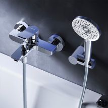 Mitigeur Mécanique De Baignoire Avec Douchette Et Support Robinet Salle De Bain Chromé, X-joy Fxa15000 Am.pm - Bricoman