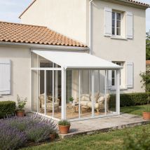 Véranda Sanremo 9,2m² Blanc Canopia - Bricoman