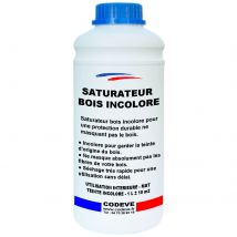 Saturateur Bois Incolore - 1 L - Codeve Bois - Incolore Pour Une Protection Durable Ne Masquant Pas Les Veines Du Bois. - Bricoman