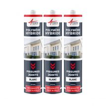 Mastic Polyuréthane Hybride Fissures Et Joints : Arcamastic Joint Et Colle Blanc - 290 Ml X 3 - Arcane Industries - Bricoman