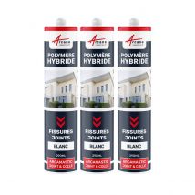Mastic Polyuréthane Hybride Fissures Et Joints : Arcamastic Joint Et Colle Blanc - 290 Ml X 3 - Arcane Industries - Bricoman