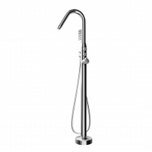 Bernstein - Mitigeur De Bain Sur Pied, Robinet Mélangeur Design Sur Pied Pour Baignoire - Nt7752 - Chrome - Bricoman