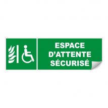 Panneau Espace D'Attente Sécurisé- Adhésif 450x150mm - 4067018 - Bricoman