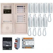 Pack Audio Pour 9 Logements Encastré Avec 9 Combinés - Blanc - Bricoman