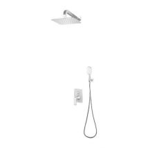 Colonne De Douche Sacramento Encastrable Chrome/blanc - Bricoman