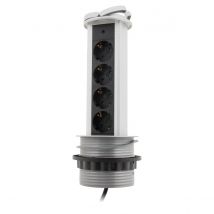 Multiprise Encastrable 4 Prises Schuko 16a - Noir - Otio - Bricoman