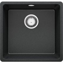 Evier Cuisine En Granit Graphite 46x44cm, Lavabo 1 Bac + Kit De Vidage, Évier À Encastrer Au Meuble 50cm - Venise Slim Easy Primagran - Bricoman