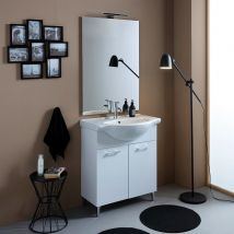 Meuble De Salle De Bains Au Sol 75cm Blanc Export | Rimini - Bricoman