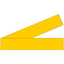 Lot 2 Bandes 52mm X 1m - Lignes Pleines Jaune - 4641584 - Bricoman