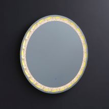 Miroir Rond Led 80cm Bouton Tactile Coloré - Bricoman