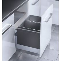 Poubelle Encastrable 2 Bacs Pour Meuble Coulissant 60l (28+28) Hailo Triple Xl - Bricoman