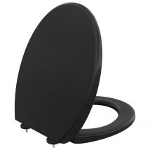 Auralum Max Abattant Wc Avec Frein De Chute Noir,couvercle Wc Ovale,lunette De Toilette Noir,abattant Wc Clipsable, Lunette Wc Déclipsable - Bricoman