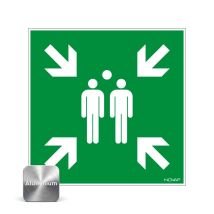 Panneau Point De Rassemblement - Alu 480x480mm - 4010526 - Bricoman
