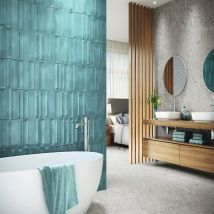 Carrelage Spectrum Aqua 7.5x30 Cm Effet Zellige 3d Relief - Bricoman