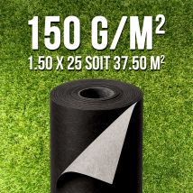 Géotextile Spécial Jardin 150 G/m² Rouleau 1,5 M × 25 M Soit 37,5 M² Mgs – Toile Anti-mauvaises Herbes Allée Terrasse Sol - Tecnomat