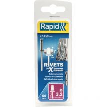 Rivets Inox Ř 32 X 8 Mm Incl. Foret 50 Unités Blister Rapid - Bricoman